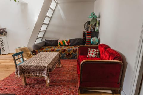 Bright atypical duplex in Menilmontant Apartment in Paris