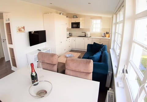 Living room, kitchen