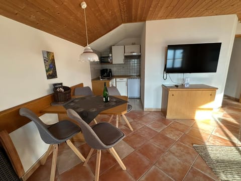 Kitchen or kitchenette, Living room, Dining area, stove