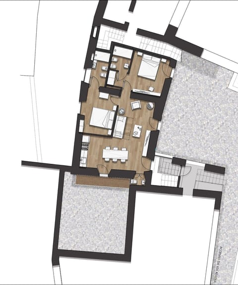 Photo of the whole room, Floor plan