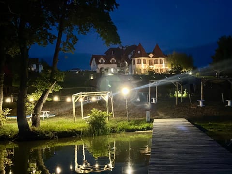 Property building, Night, Garden view
