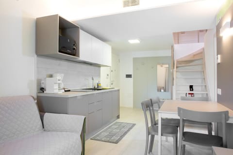 Kitchen or kitchenette, Living room, Dining area