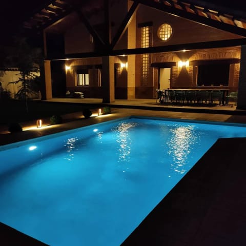 Property building, Night, Pool view