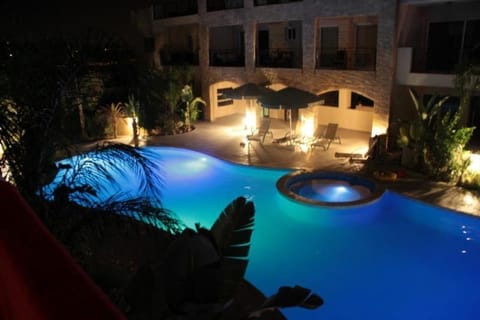 Property building, Night, Bird's eye view, On site, Area and facilities, Area and facilities, Swimming pool, Swimming pool