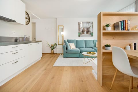 Living room, kitchen