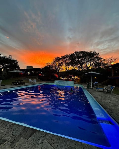 Swimming pool, Sunset