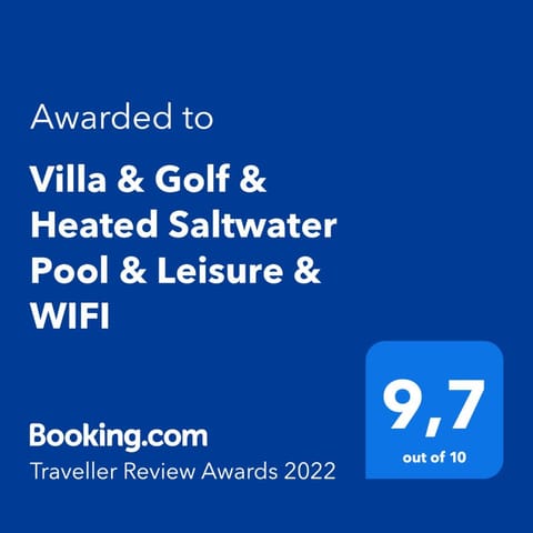 Villa & Golf & Heated Saltwater Pool & Leisure & WIFI Villa in Maxorata