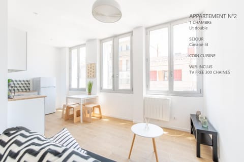 MaisonMars - Le Cosy Blancarde -Appartement 1 chambre 4 pers- Clim Parking JO2024 Apartment in Marseille