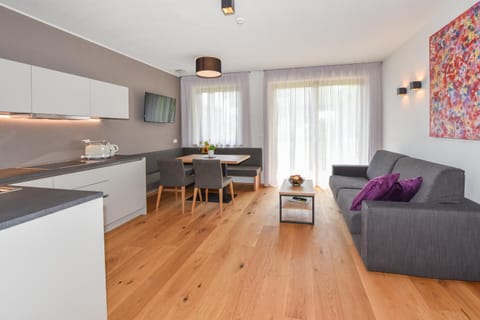 Kitchen or kitchenette, Living room, Dining area