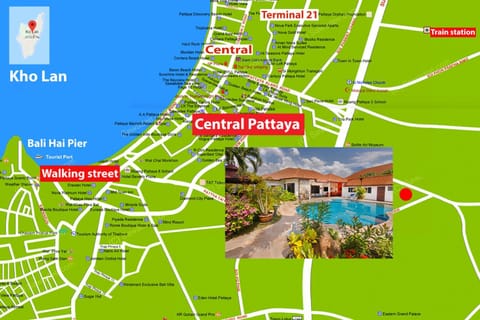 Pattaya Hill close to Walking St and City Villa in Pattaya City