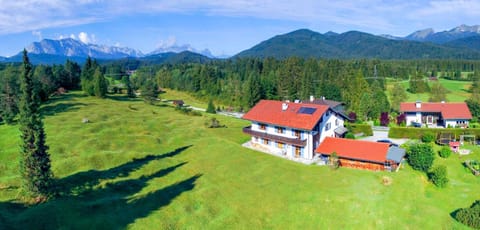 Property building, Facade/entrance, Bird's eye view, Garden view, Landmark view, Mountain view