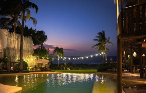 Night, Natural landscape, Pool view, Sea view, Swimming pool