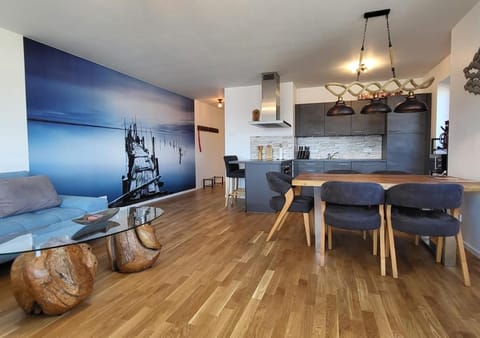 Living room, kitchen