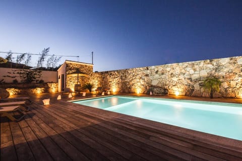 Night, Pool view, Swimming pool