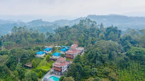 Property building, Natural landscape, Bird's eye view, View (from property/room), Pool view