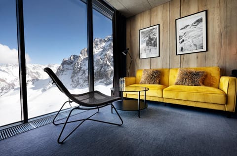 Natural landscape, Living room, Seating area, Mountain view