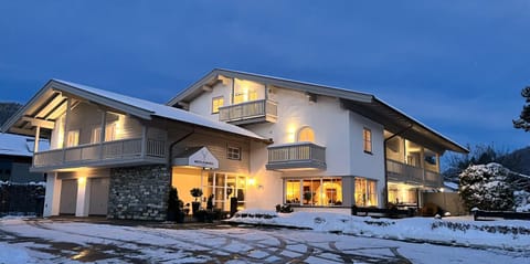 Property building, Night, Winter, Parking