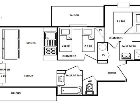 Appartement Villard-sur-Doron, 3 pièces, 8 personnes - FR-1-594-48 Apartamento in Villard-sur-Doron