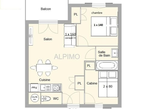 Appartement 3 pièces skis aux pieds, 6 pers, balcon, proche Les Saisies, Villard-sur-Doron - FR-1-594-86 Apartment in Villard-sur-Doron