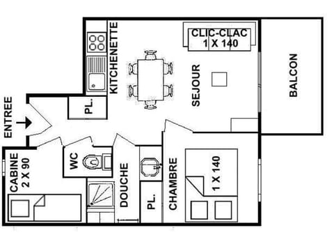 Appartement cosy 2 pièces, 6 pers, Les Saisies, balcon, animaux admis - FR-1-594-99 Apartment in Villard-sur-Doron