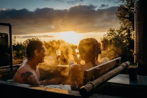 Blatchford Briar - Award Winning Private Shephards Huts with their own Secluded Hot Tubs Apartment in West Devon District