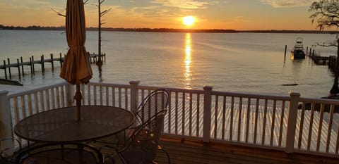 Balcony/Terrace, River view, Sunset