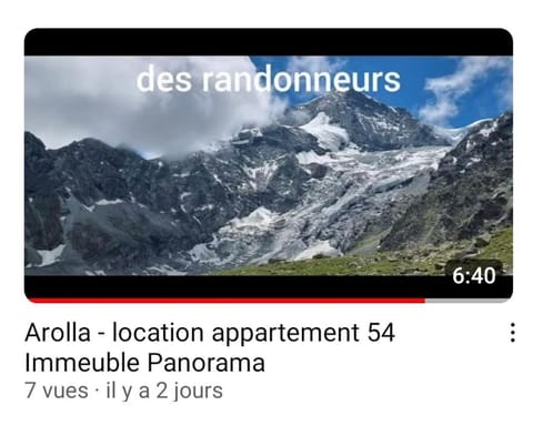 Le Panorama - Appartement 54 à Arolla face aux montagnes à 150m des pistes Apartment in Bagnes