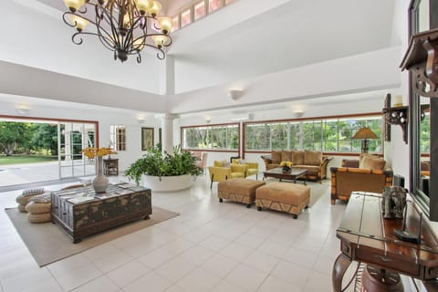 Living room, Seating area, Garden view