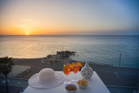 Beach, Sea view, Drinks, Sunset