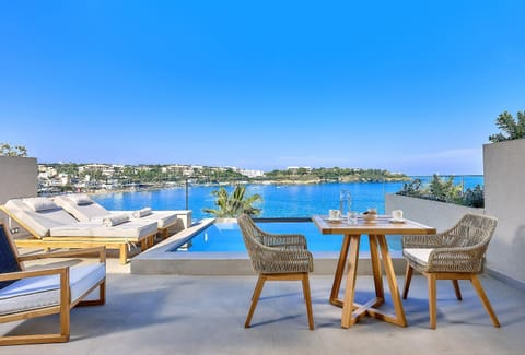 Patio, View (from property/room), Sea view, Swimming pool