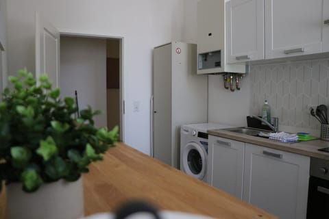 Kitchen or kitchenette, dishwasher, oven, washing machine