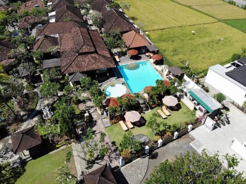 Property building, Natural landscape, Bird's eye view, Swimming pool