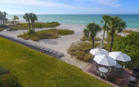 LaPlaya 201C Breathtaking Gulf panorama from this corner end unit with a private stairway to the beach Condo in Longboat Key