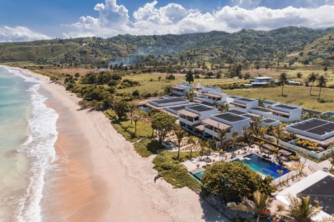 Property building, Natural landscape, Beach, Mountain view