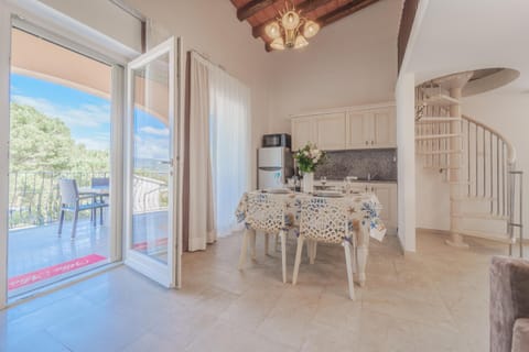 Living room, kitchen