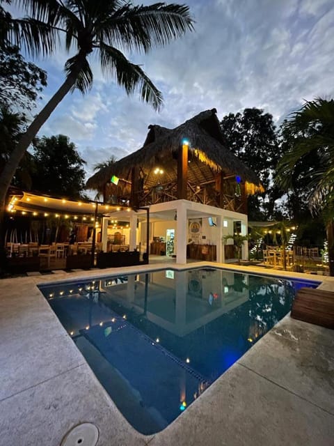 Property building, Swimming pool, Swimming pool, Sunset