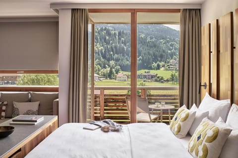 Bed, Natural landscape, View (from property/room), Balcony/Terrace, Photo of the whole room, Bedroom, Mountain view