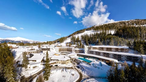 Property building, Neighbourhood, Natural landscape, Winter, Swimming pool