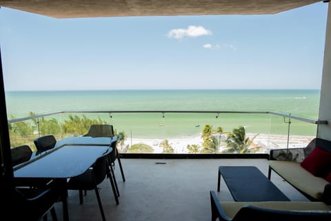Ocean views from all the bedrooms of this Deluxe beachfront Condo, Paradise Condo in State of Yucatan