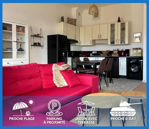 Living room, Text overlay