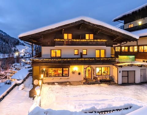 Property building, Night, Winter, Mountain view