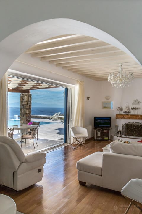 Living room, Seating area, Sea view