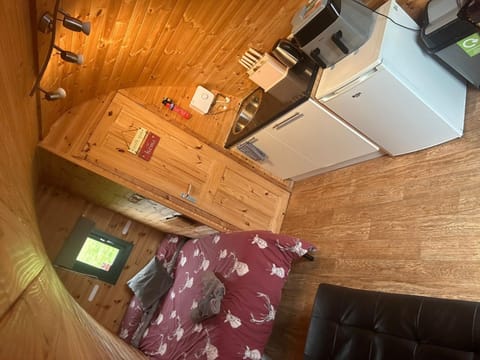 Kitchen or kitchenette, oven, stove, toaster