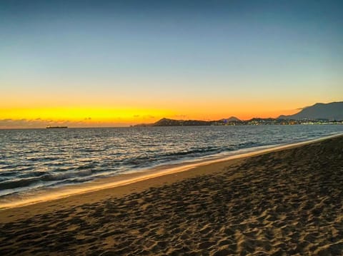 Natural landscape, Beach, Sunset