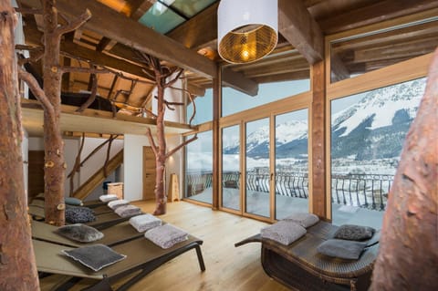 Winter, Sauna, Mountain view