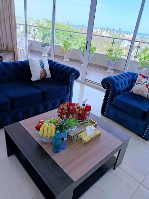 Living room, Seating area, Sea view