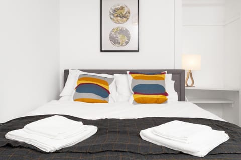 Bed, Bedroom, flat iron, hair dryier, internet, wardrobe, washing machine