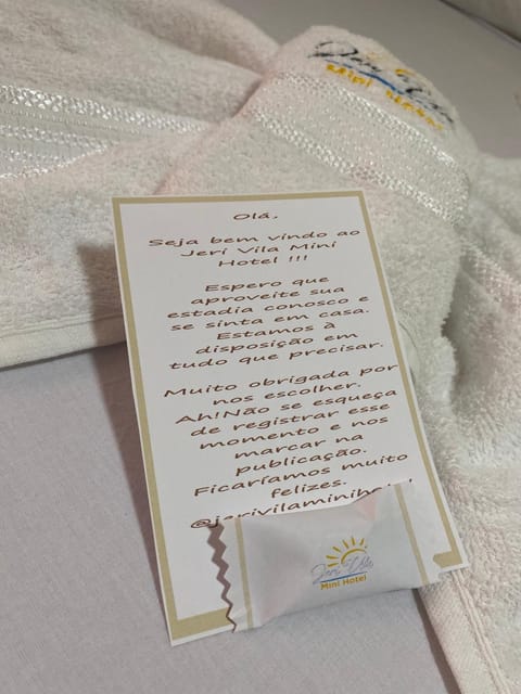 Text overlay, towels