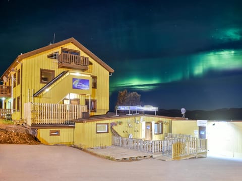 Property building, Night, Winter