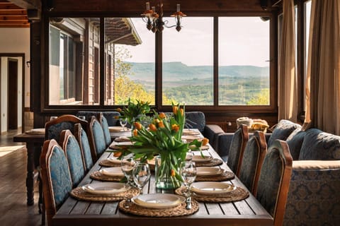 Living room, Seating area, Dining area, Mountain view